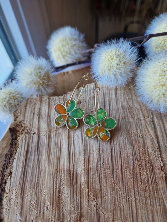 Boucles "Flora" Citrus.