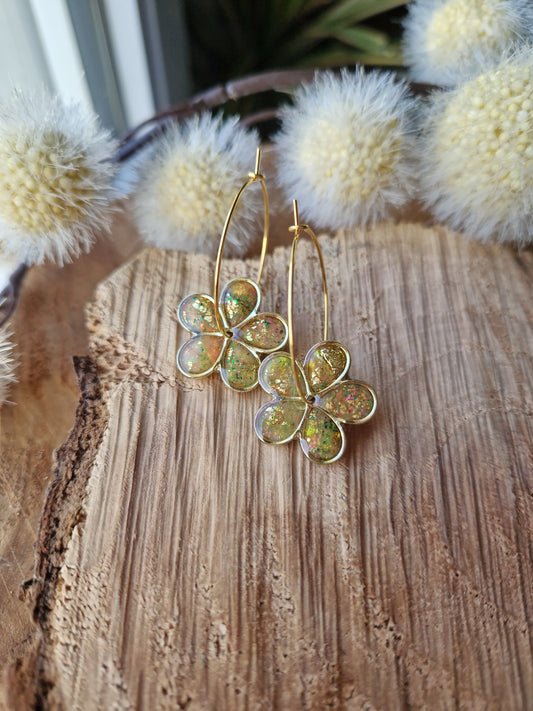 Boucles "Flora" anti gaspi Néon 💚💛🧡🩷.